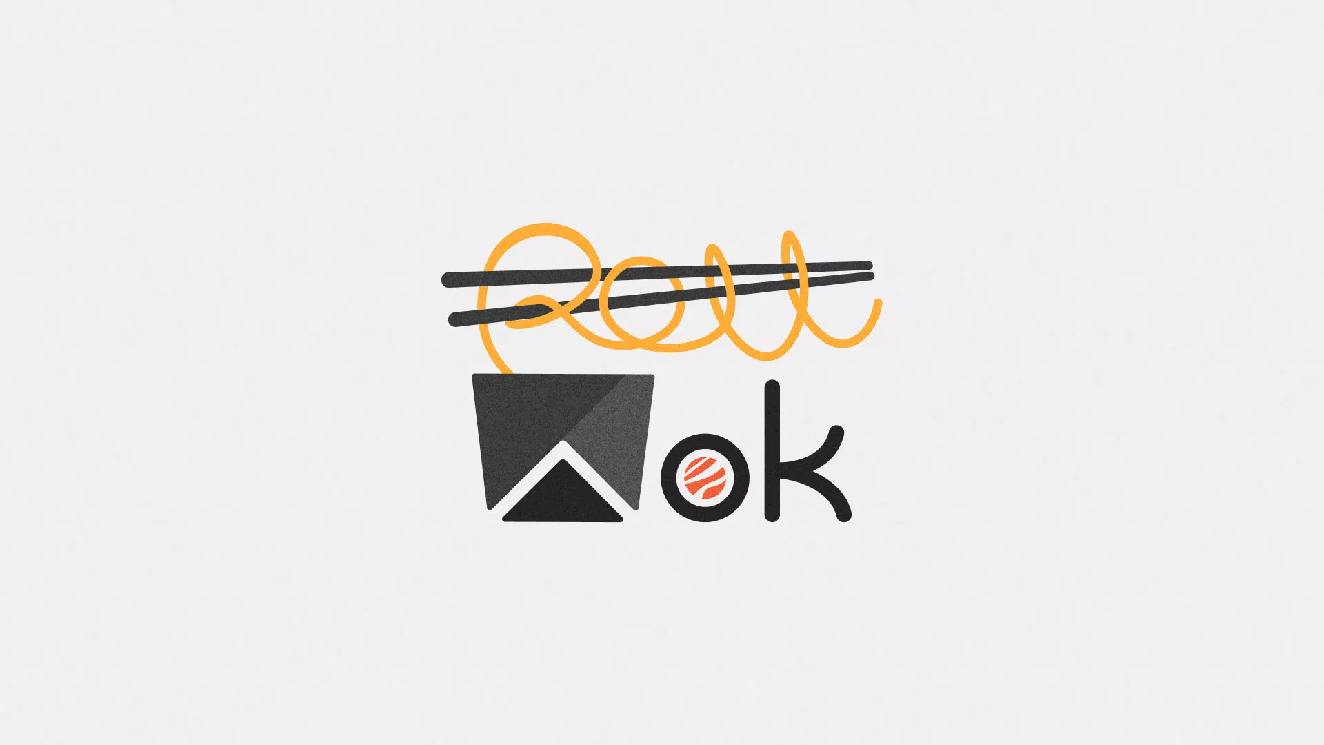 Разработка логотипа суши-бара «Roll Wok Club» в Кумертау